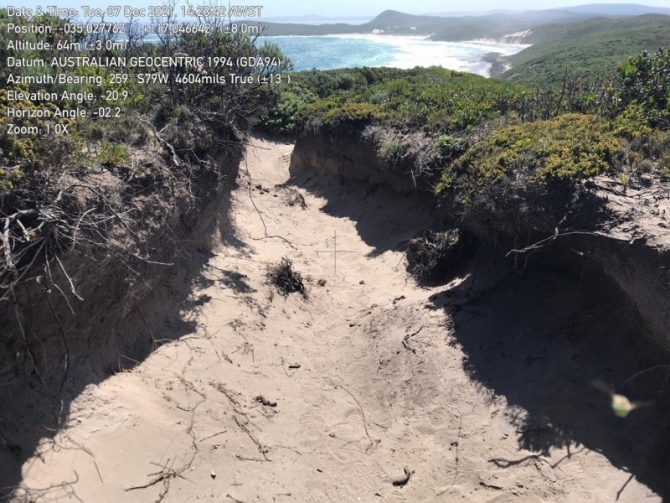 South Coast track erosion