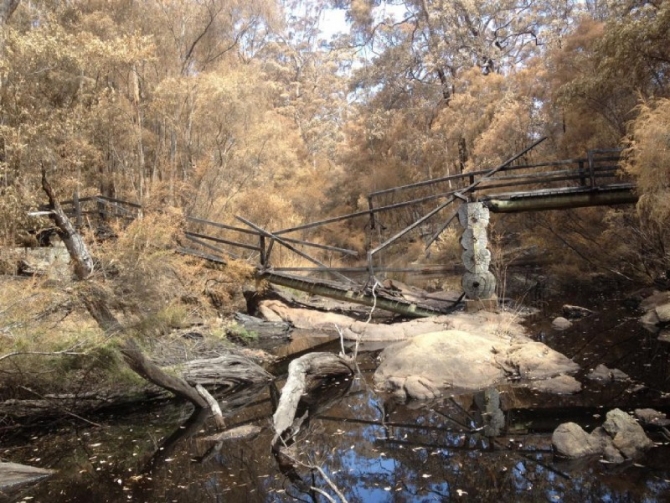 Dog Pool Bridge over the Shannon River significantly damaged.