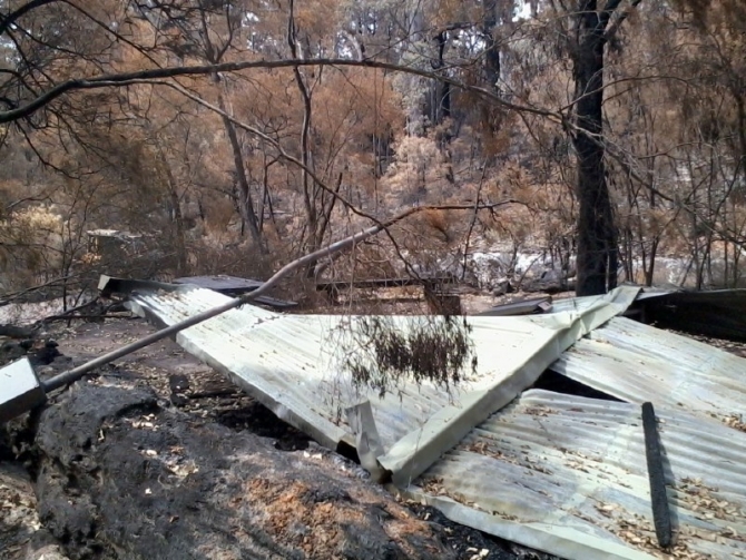 Dog Pool shelter destroyed in 2015.