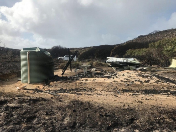 Shelter destroyed