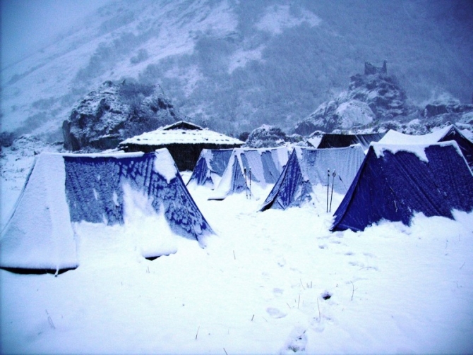 Snowed in.