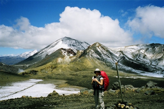 Looking back over the Tongariro crossing.