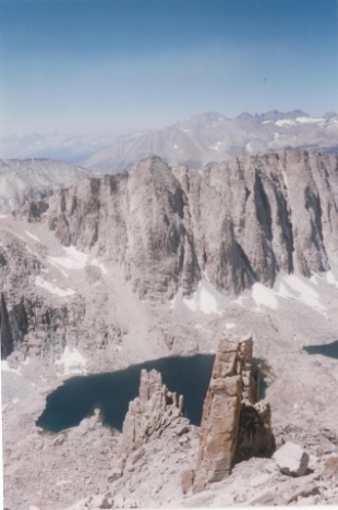 High Lakes below rugged crags.