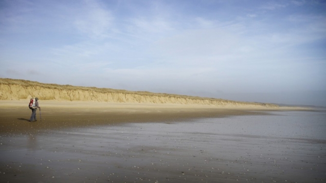 The beach section at the start of the trail.