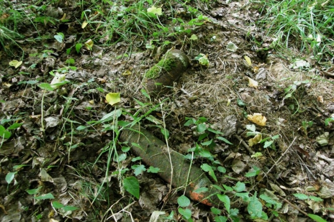 Unexploded shells in France.