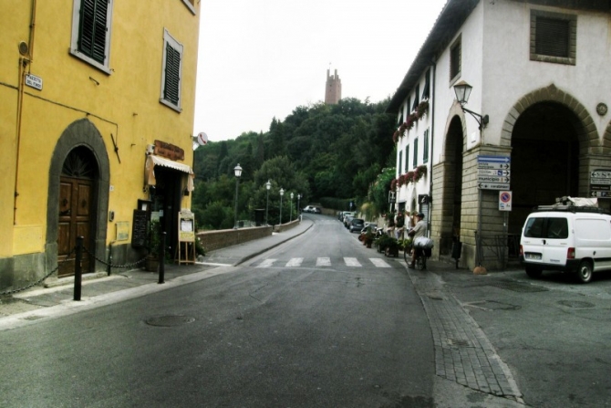 Restaurant with a zebra crossing.