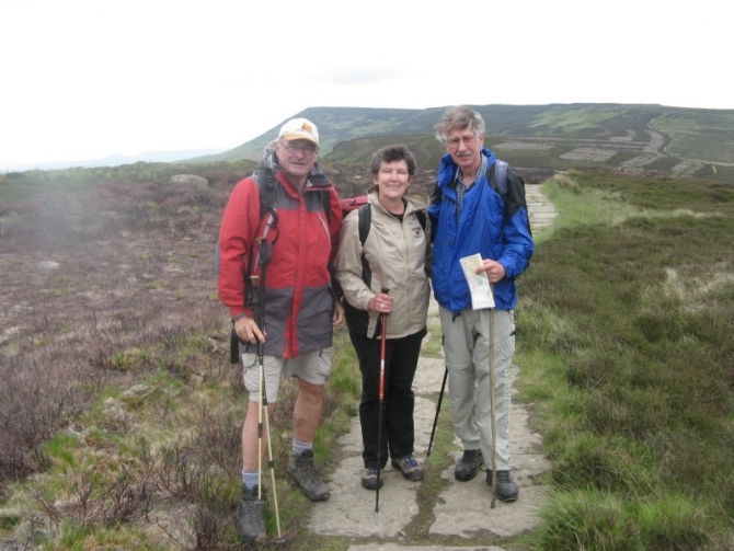 Jim, Ed and Lesley on Scarthforth Moor.
