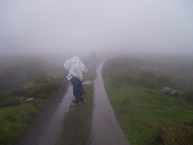 Battling towards the Lion Inn.