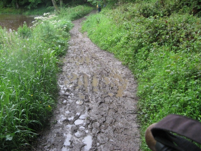 The mud slide leaving Glaisdale.