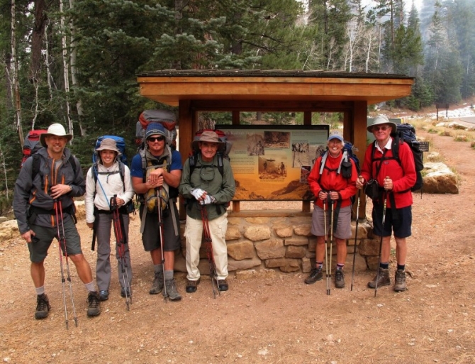 The group ready to set out.