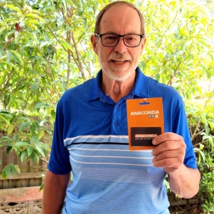 Alan Steele was one of two lucky members to win a $300 Anaconda voucher for joining as a Life Member in January.