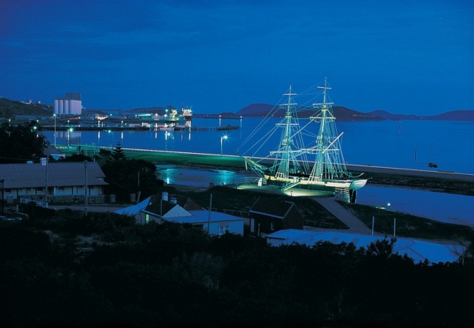 The first settlers in Albany arrived on the brig Amity.