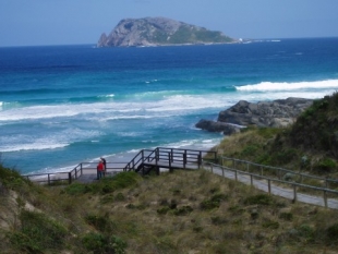 Chatham Island can be seen on the approach to Mandalay Beach.