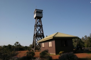 The hut at Mount Wells campsite was home for the fire watch men.