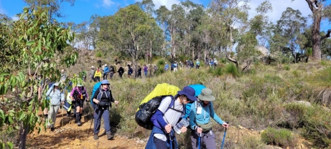 Over fifty people joined the walk for the first 8 kilometres.