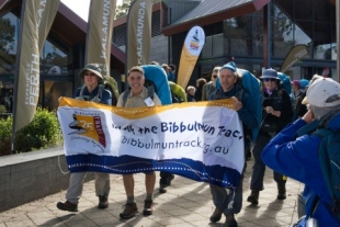 Steve Sertis (middle) led the parade.
