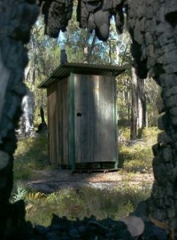 Each campsite has a pit toilet.