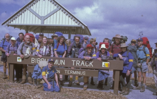 The 1998 walkers prior to leaving Albany