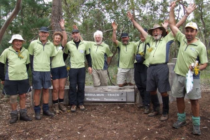 The 2008 walkers after finishing at Kalamunda