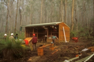 Construction of the Shelter at Swamp Oak
