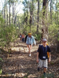 Students make their way along the Track.