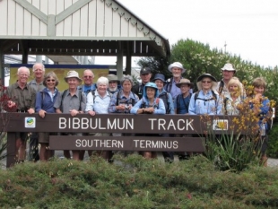 ARPA bushwalkers at the southern terminus in Albany.