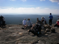 Enjoying a rest and the lovely view from the summit.