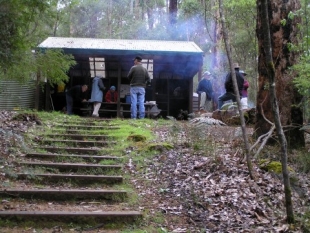 This site had the only shelter along the old alignment of the Track. New shelter constructed in 1996 on the same site.