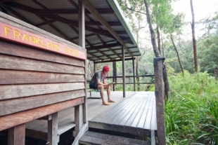 Relaxing with a good book.