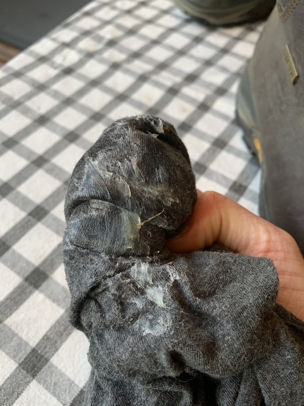 Using a rag to apply the wax