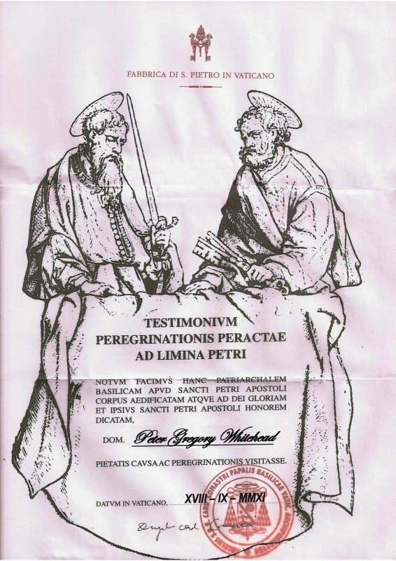 Peters Testimonium.